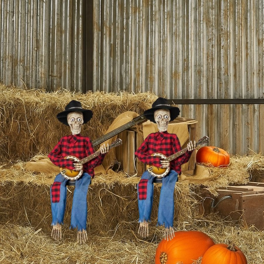 🔥Halloween Pre Sale 55% OFF – 💀Funny Animated Dueling Banjo Skeletons